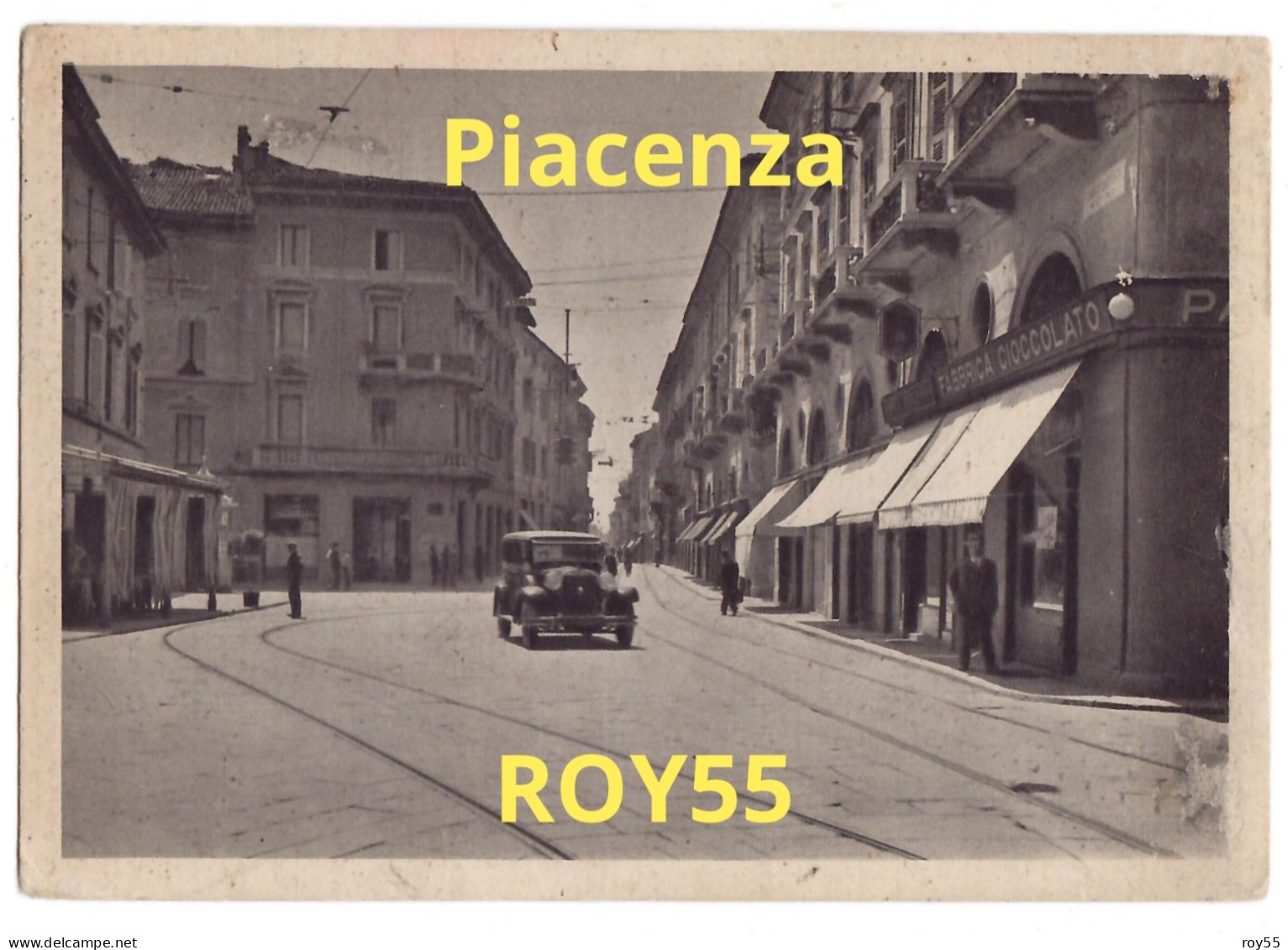 EMILIA ROMAGNA-PIACENZA LARGO BATTISTI CORSO VITTORIO EMANUELE  II E AUTO D'EPOCA - Piacenza