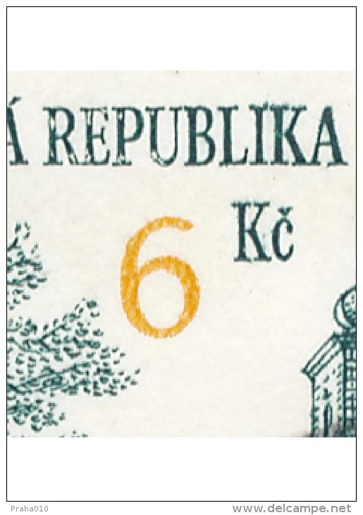 C10352 - Czech Rep. (1995) 417 41 Krupka 3 (6,00 - Slany) ERROR: The Margin Shift Value "6" - Abarten Und Kuriositäten