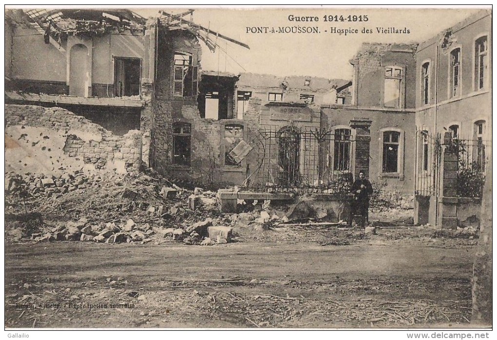 GUERRE 1914 PONT A MOUSSON HOSPICE DES VIEILLARDS - Pont A Mousson