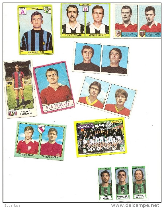 P-LOTTO 7 FIGURINE PANINI-CALCIATORI ANNI 60-70 - Edizione Italiana