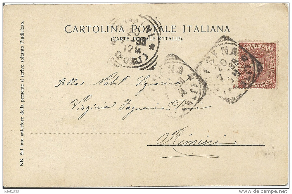 CESENA ..-- ITALIA ..-- 1899 Vers RIMINI ( Melle Virginia FAGNANI ??) . Verso . - Cesena