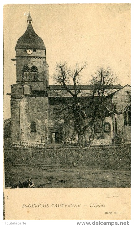 CPA 63 ST GERVAIS D AUVERGNE L EGLISE 1907 - Saint Gervais D'Auvergne