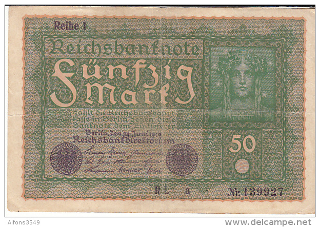 50 Mark Nr 139927 Uitgegeven 14 Juni 1919 - 50 Mark