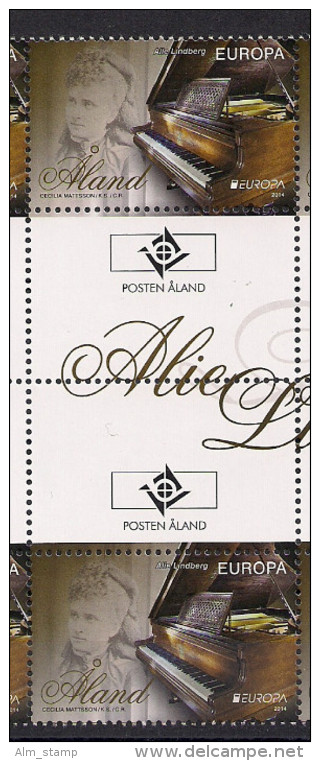 2014 Aland  Mi. 391**MNH  Wirh Label  Europa: Volksmusikinstrumente. - 2014