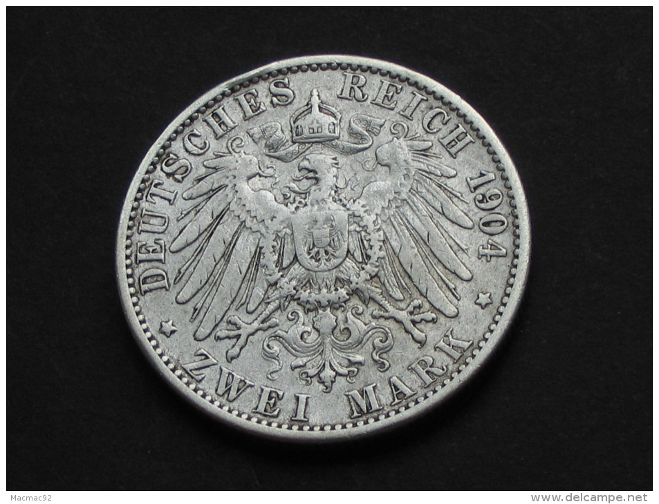 2 Mark 1904 A - Wilhelm II Deutscher Kaiser Koning V Preussen - Germany  - ALLEMAGNE **** EN ACHAT IMMEDIAT **** - 2, 3 & 5 Mark Silber