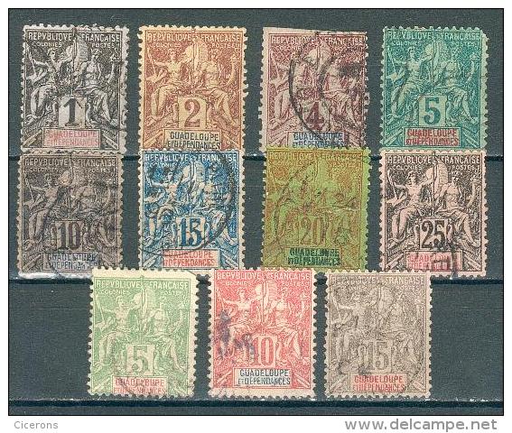 Collection GUADELOUPE ; Colonie ;  Y&T N°  ; Lot 015 ;  Oblitéré  2° Choix - Oblitérés