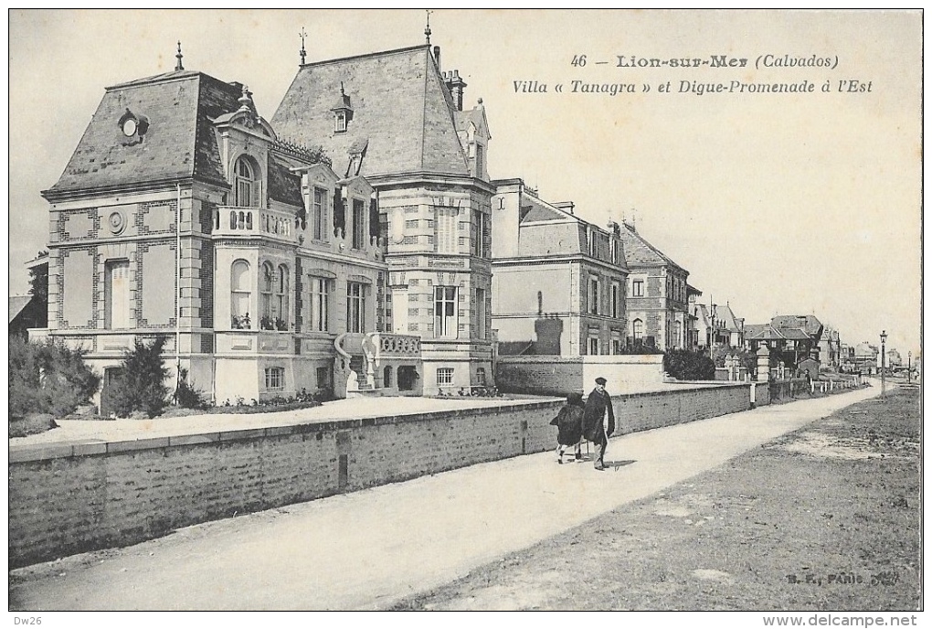 Lion-sur-mer - Villa Tanagra Et Digue-Promenade à L´Est - Carte B.F Non Circulée - Sonstige & Ohne Zuordnung