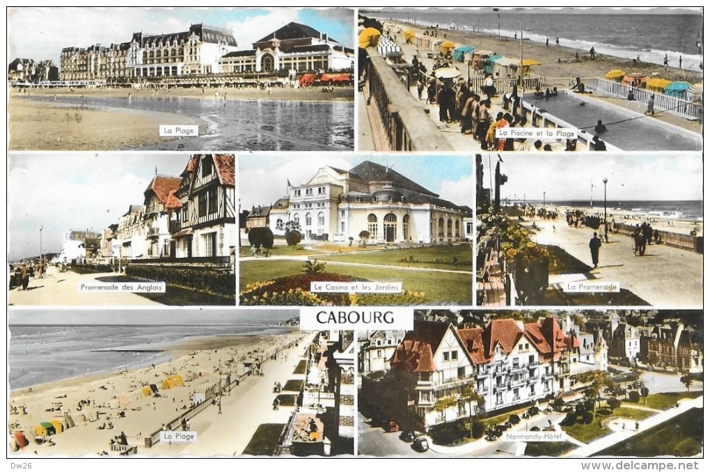 Cabourg - Multivues - La Plage, Le Casino, Normandy Hôtel... - Carte Gaby Dentelée, Non Circulée - Cabourg