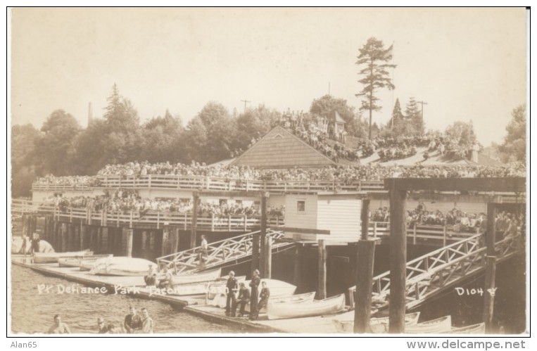 Tacoma Washington, Point Defiance Park Boat Launch, C1940s/50s Vintage Real Photo Postcard - Tacoma
