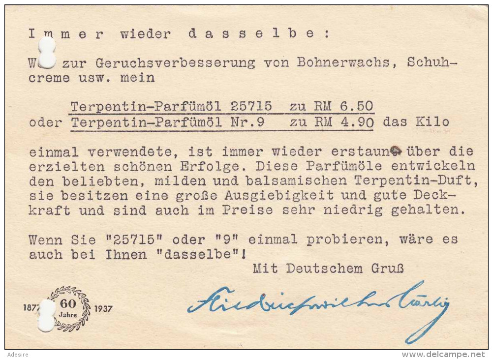 DR 1938 - 3 Rpf Ganzsache Aufdruck Auf Firmen-Pk Von Dresden > Saarbrücken - Covers & Documents