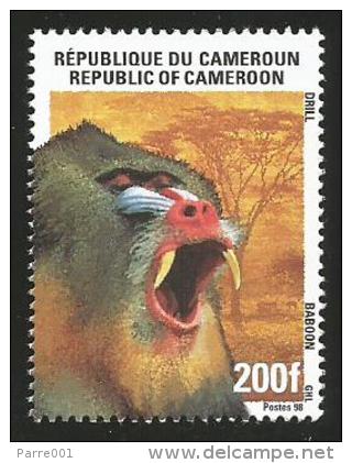 Cameroun Cameroon 1998 Drill Ape Monkey Yv. 890 Mi 1230 Neuf Mint - Kameroen (1960-...)