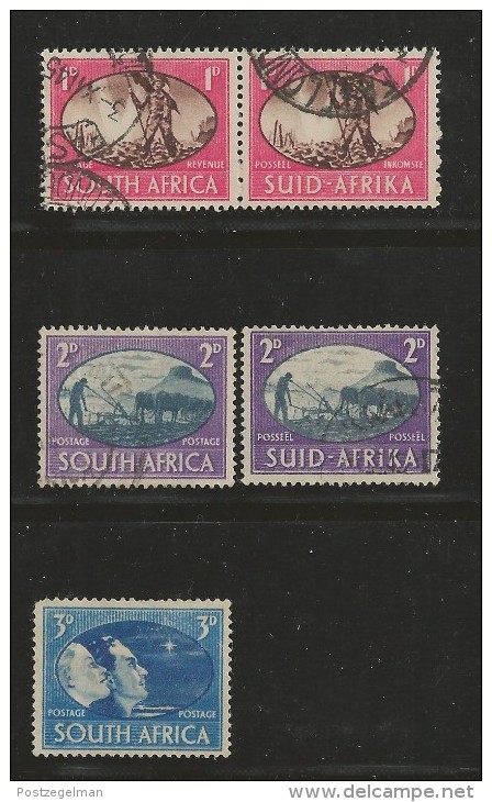 SOUTH AFRICA UNION  1945 Used Pair Stamp(s) Victory Serie Nr.107-109  #12265 5 Values Only) - Used Stamps