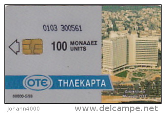 Telefonkarte Griechenland  Chip OTE   Nr.20  1993  0103  Aufl. 50.000 St. Geb. Kartennummer  300561 - Griechenland