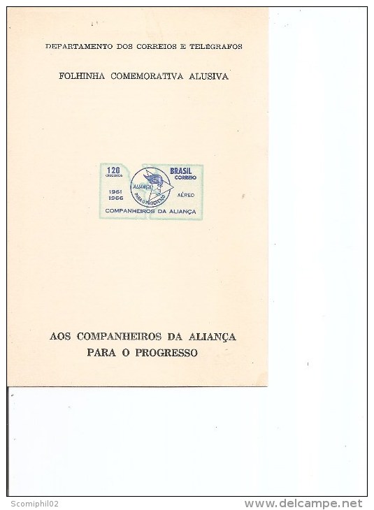 Brésil ( Feuillet Commémoratif De 1966 à Voir) - Lettres & Documents