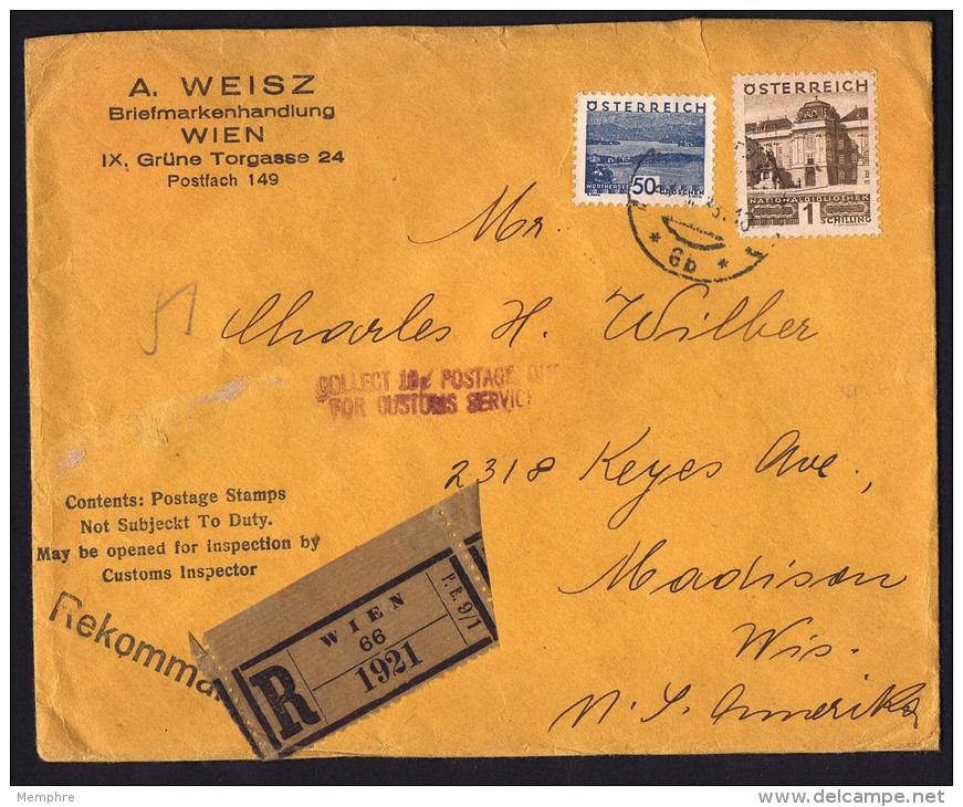 1933   R-Brief  Nach  USA MiNr 510, 540 - Briefe U. Dokumente