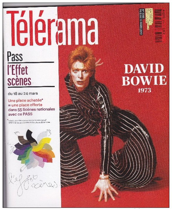 David Bowie      TELERAMA   COVER  FRANCE - 1950 - Heute