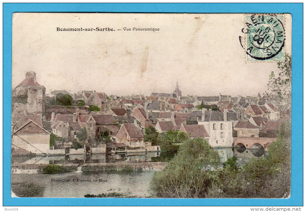 C-P-A(72.Sarthe) Beaumont-sur-Sarthe.Vue Panoramique.Photo-Coul,J.Bouveret,Le Mans. - Beaumont Sur Sarthe