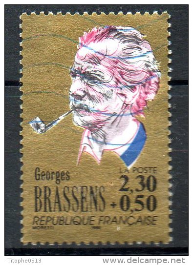 FRANCE. N°2654 Oblitéré De 1990. G. Brassens. - Sänger