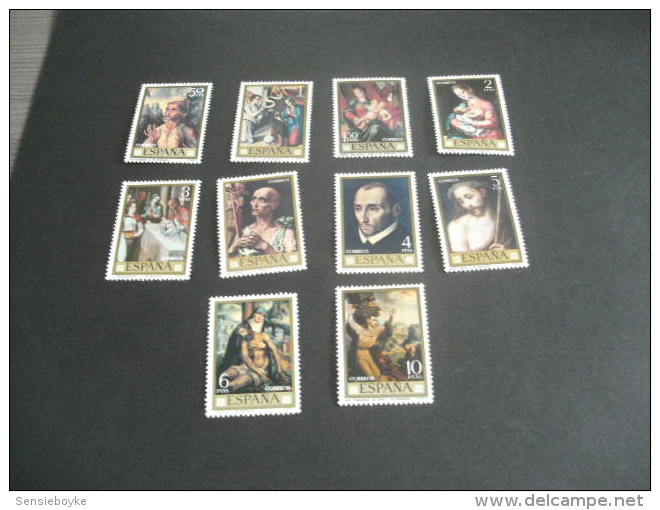 K9248- Set MNh Spain -1970- SC. 1597-1606- Morales Paintings - Altri & Non Classificati