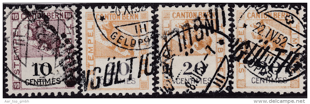 Heimat Fiskalmarken Lot Kanton Bern Mit Poststempel - Revenue Stamps