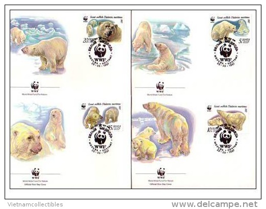 (WWF-050) FDC W.W.F. USSR White Bear 1987 - FDC