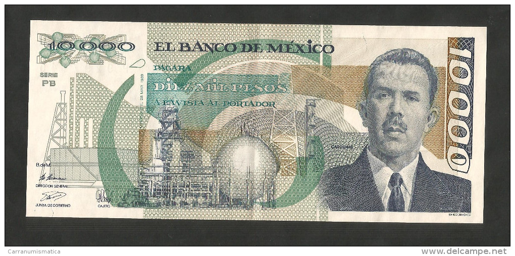 [NC] MEXICO - El BANCO De MEXICO - 10000 PESOS (1989) - CARDENAS - Moldavia