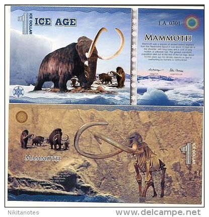 ICE AGE 1 ICE DOLLAR 2014 POLYMER MAMMOTH UNC - Altri & Non Classificati