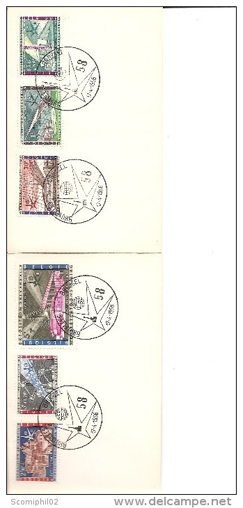 Exposition De Bruxelles -1958 ( 2 Documents Belges Avec Cachet Premier Jour à Voir) - 1958 – Bruxelles (Belgique)