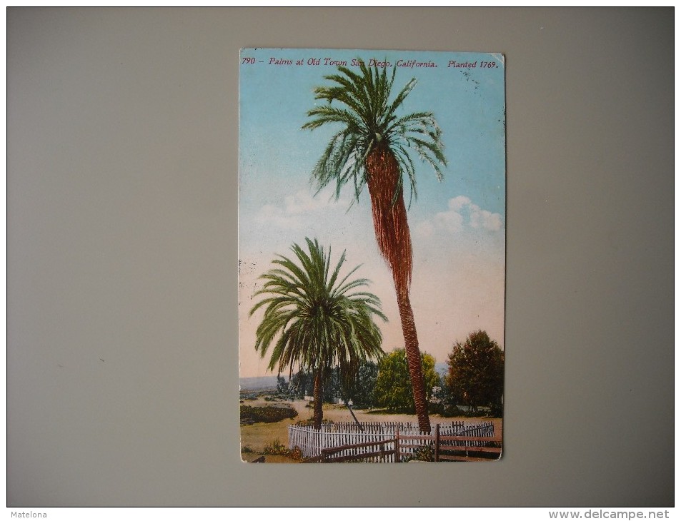 ETATS UNIS CA CALIFORNIA SAN DIEGO PALMS AT OLD TOWN PLANTED 1769 TIMBRE TAXE TAMPONS   (  T )  Et 10 Centime D - San Diego