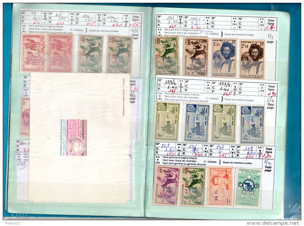 Carnet -MAURITANIE  - Cote 206,90  €  - 9 Scans - Collections (with Albums)