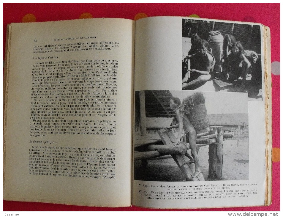 Mon Tour Du Monde En Bateau-stop. Jacques Chegaray. 1950.  336 Pages. Cartes Dépliables + 60 Photos - Boats