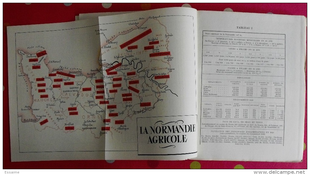 Visages De La Normandie. Hérubel, Quéru, Huard, Diard. 1941.  218 Pages. Cartes Dépliables + Planches Costumes - Normandie