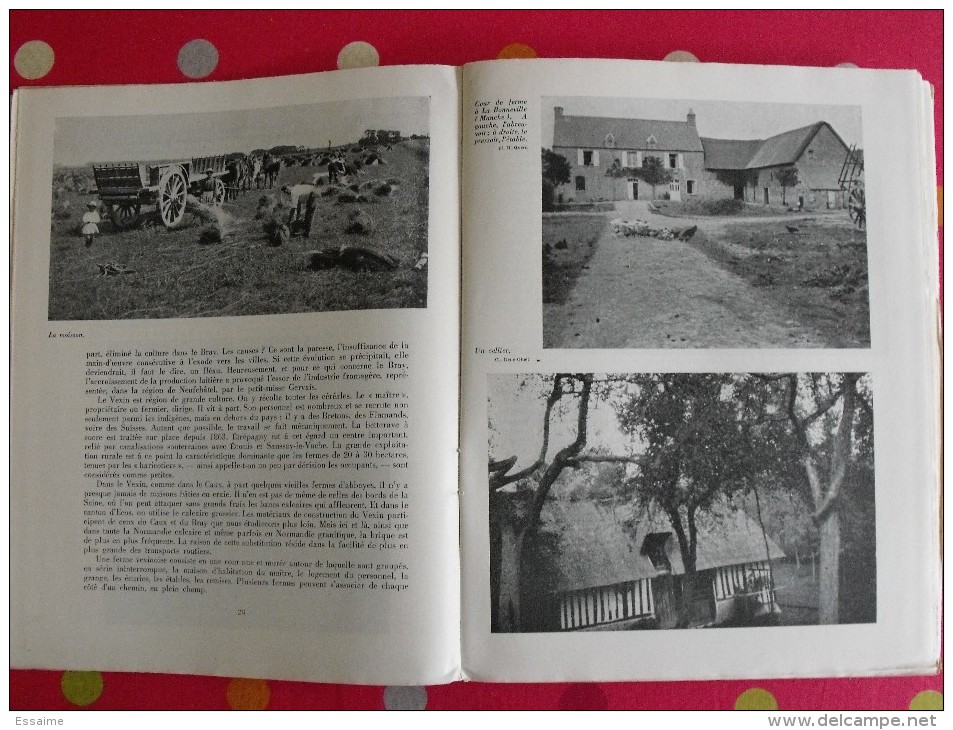 Visages de la Normandie. Hérubel, Quéru, Huard, Diard. 1941.  218 pages. cartes dépliables + planches costumes