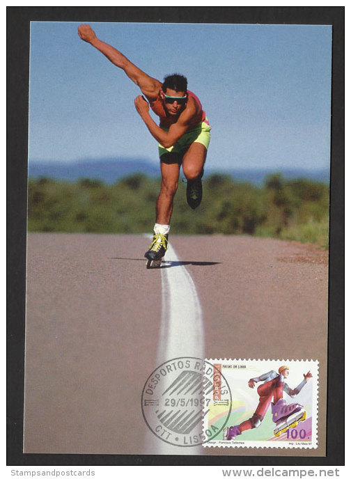 Portugal Patin à Roulettes Sports Extrêmes Carte Maximum 1997 Roller Skate Extreme Sports Maxicard - Skateboard