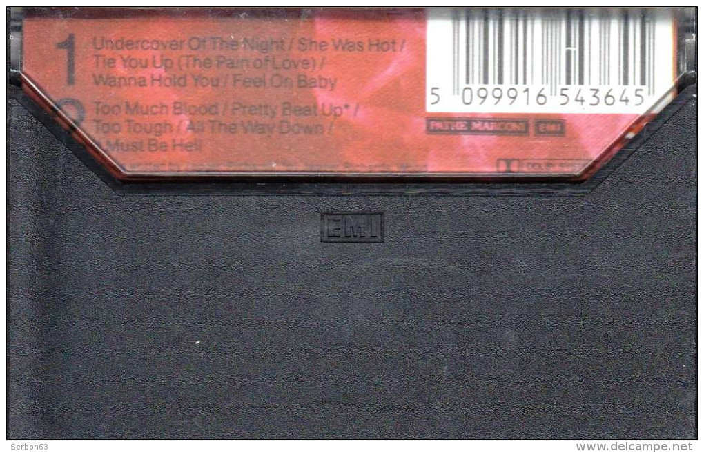 CASSETTE AUDIO 10 TITRES ROLLING STONES "UNDERCOVER OF THE NIGHT" NEUVE SOUS FILM PLASTIQUE ANCIEN STOCK DE DISQUAIRE - Cassettes Audio