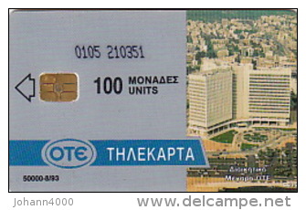 Telefonkarte Griechenland  Chip OTE   Nr.30  1993  0105  Aufl. 50.000 St. Geb. Kartennummer  210351 - Griechenland