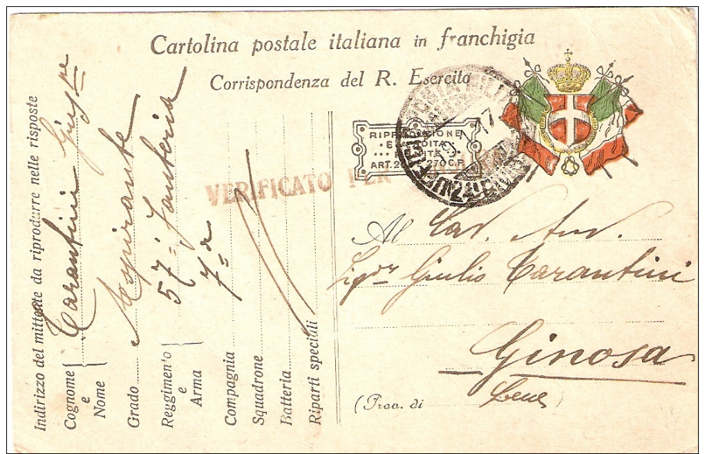 P.M.1915/1923-POSTA MILITARE 2a DIVISIONE - Military Mail (PM)