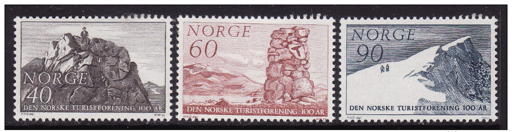 Norway #510-12 F-VF Mint NH ** Mountain Touring Association - Unused Stamps