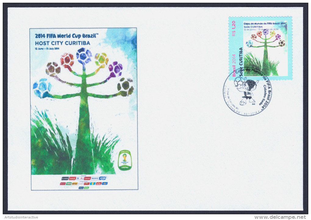 2014 BRASILE "CIADADES SEDE - MONDIALI DI CALCIO 2014" SET FDC - FDC