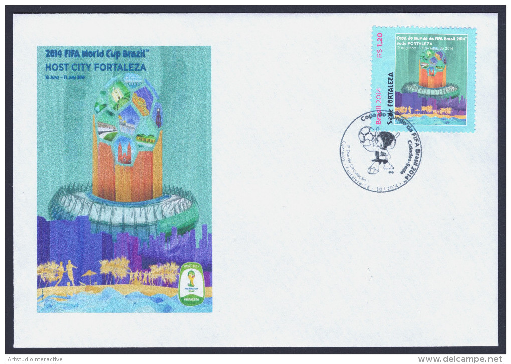 2014 BRASILE "CIADADES SEDE - MONDIALI DI CALCIO 2014" SET FDC