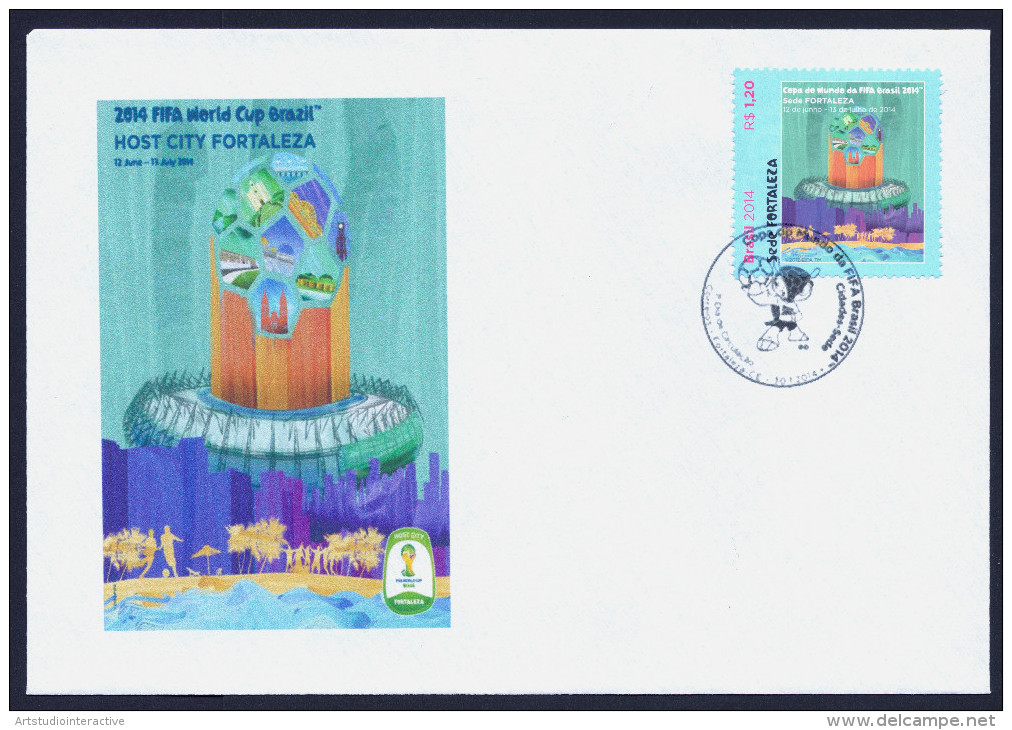 2014 BRASILE "CIADADES SEDE - MONDIALI DI CALCIO 2014" SET FDC