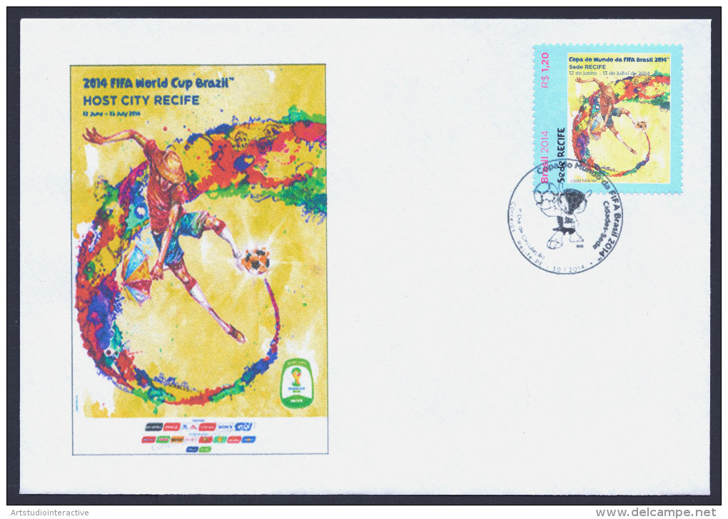 2014 BRASILE "CIADADES SEDE - MONDIALI DI CALCIO 2014" SET FDC