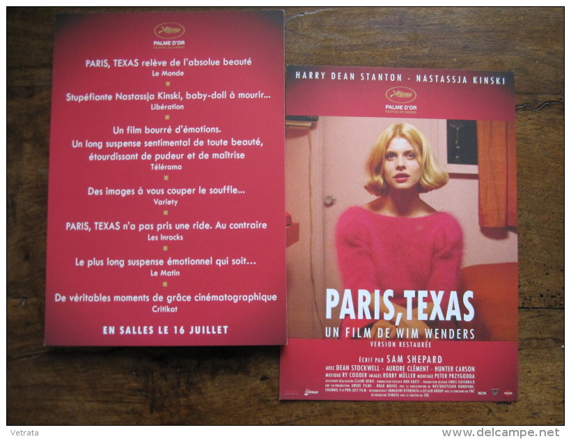 Carte 21x14 Cm : Paris, Texas. Wim Wenders. 2014 - Other & Unclassified