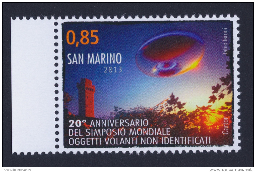 2013 SAN MARINO "20° ANNIVERSARIO DEL SIMPOSIO MONDIALE SUGLI UFO" SINGOLO - Unused Stamps