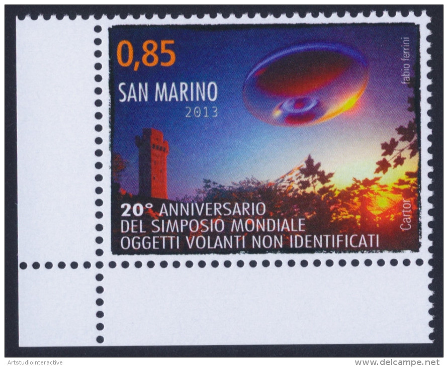 2013 SAN MARINO "20° ANNIVERSARIO DEL SIMPOSIO MONDIALE SUGLI UFO" SINGOLO MNH - Unused Stamps