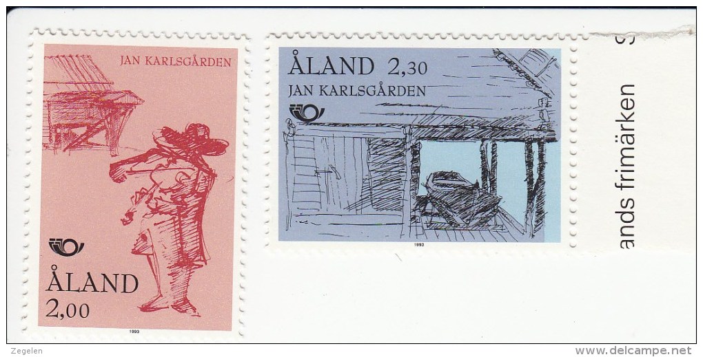 Aland Mi 70/71** Cat 2.00 Euro - Aland