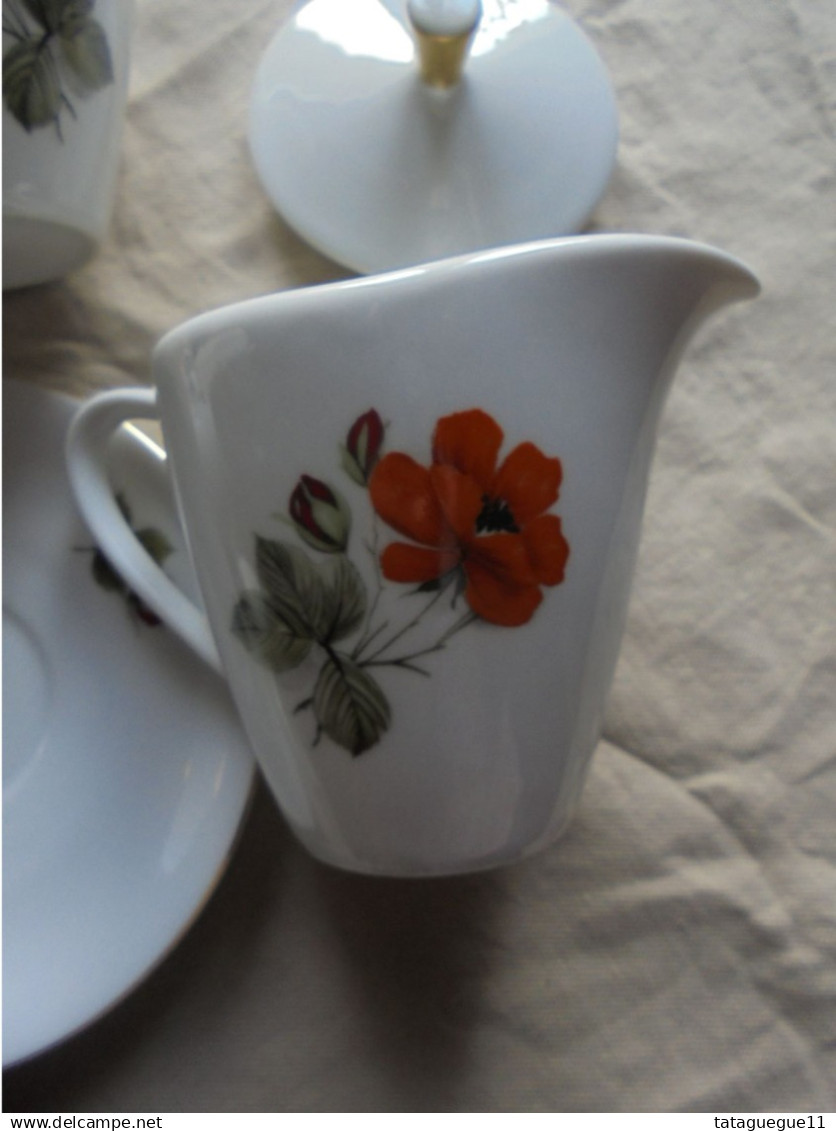 Vintage - Cafetière + pot à lait  + sucrier "Seltmann Weiden K"  Bavaria Années 70