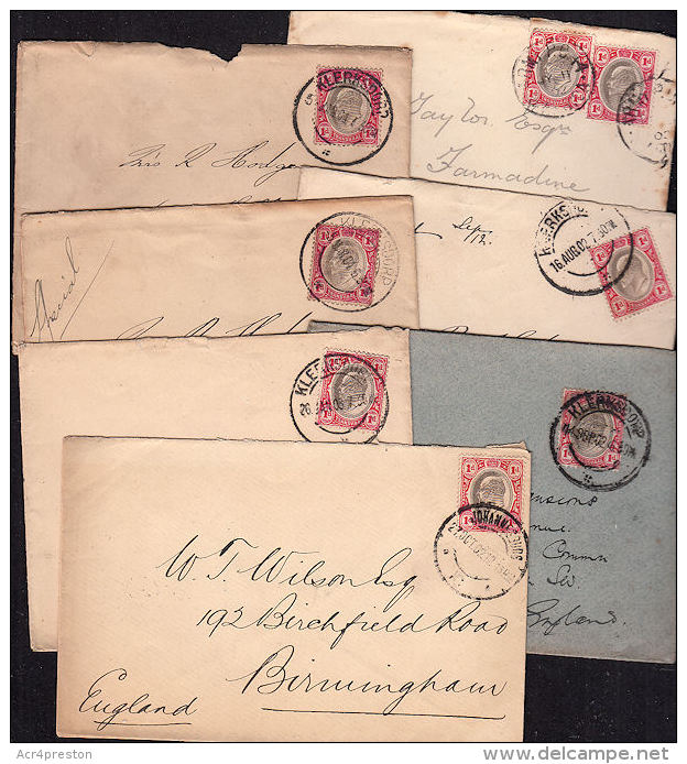 R0005 TRANSVAAL 1902-04,  7 Covers To UK (Boer War) - Transvaal (1870-1909)