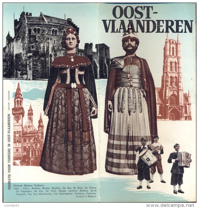 Brochure Dépliant Tourisme Toerisme Oost Vlaanderen - Illustr. Herman Verbaere - Non Classés