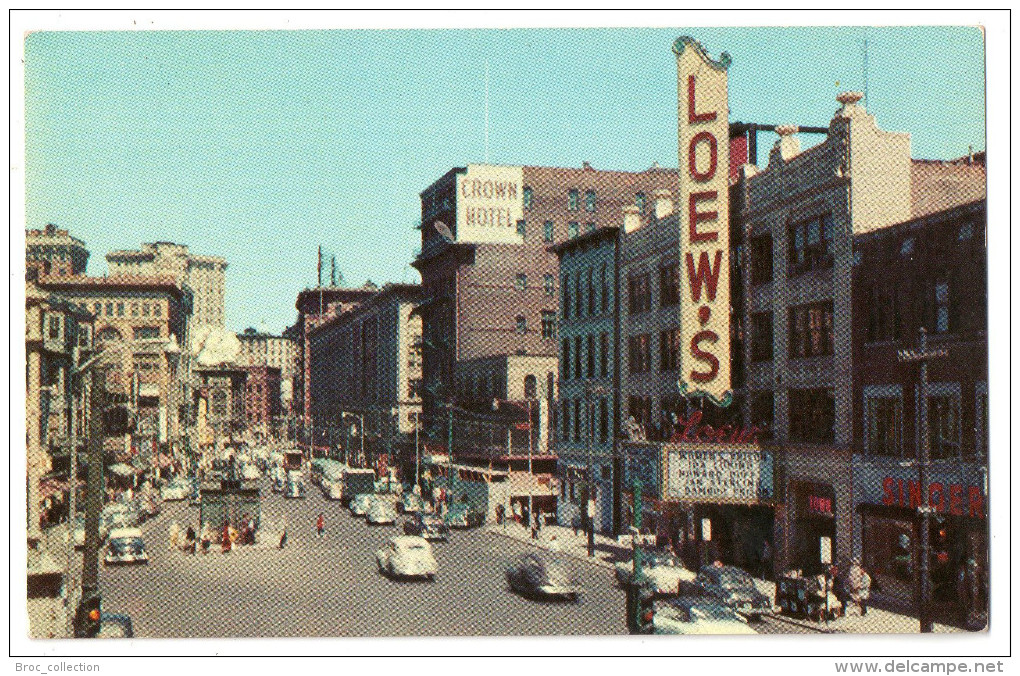 Providence, Weybosset Steet (Crown Hotel, Loew´s, Singer, Cars) - Providence